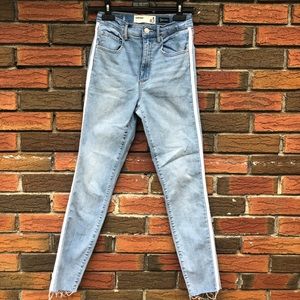 Garage jeans with frayed bottoms